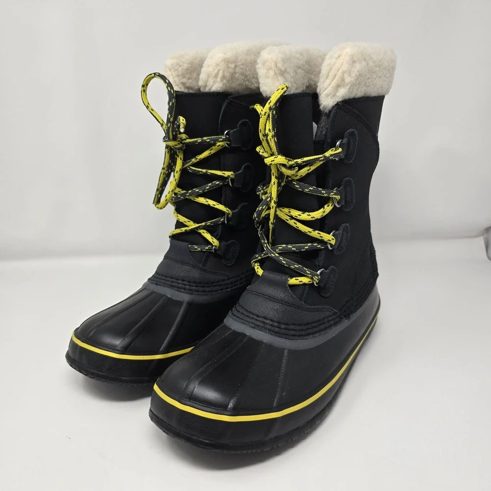 LL Bean Snow Boot Lace-Up Womens 8 Black Insulated Waterproof 284882 ONBJ1 04080
